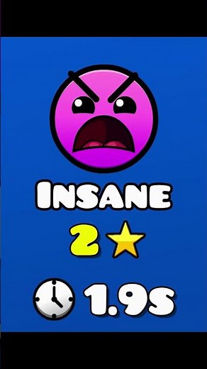 The 1.9 Second Insane 2⭐ Level (Geometry Dash)