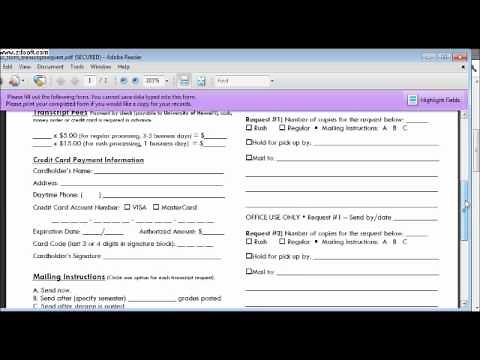 Transcript Request Form