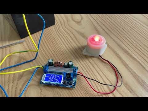 ICStation 100db Electronic Buzzer Alarm with Strob Red Light