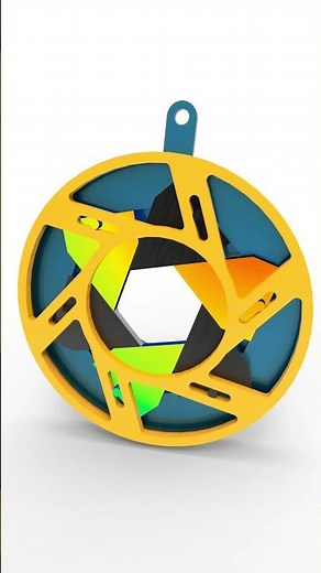 Mechanical Iris Shutter #fusion360 #cad #mechanical #engineering #mechanism #solidworks