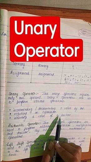 Unary Operator in java | Operators in java