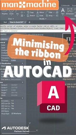 AutoCAD - Minimising the Ribbon