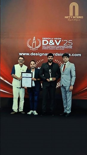 Design Awards India 2025 Winner 🏆 Nifty Interio ✨ #bestinteriordesign #topinteriordesigner