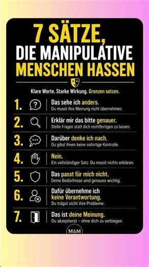Lass dich nie wieder manipulieren – diese 7 Sätze helfen #mindset #selbstliebe #shorts