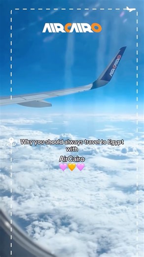 Why choose AirCairo? Comfort, care, and a smooth journey every time. Thanks for flying with us! @riniqueeni #AirCairo #FlyWithAirCairo | Air Cairo