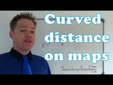 Mapwork measuring curved line distance