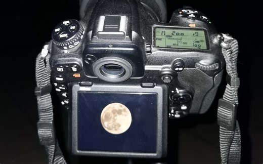 尼康d500试拍4k30祯月亮（十月再见）