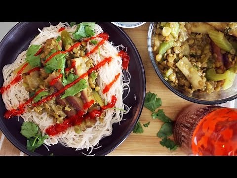 Chinese Eggplant Stir Fry with Garlic & Lentils | Mary's Test Kitchen