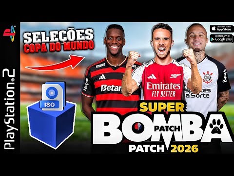 🔥NOVO! BOMBA PATCH ABRIL 2026 (PS2) DOWNLOAD DIRETO GRÁTIS! COPA do MUNDO AETHERSX2,PCSX2 E OPL ✅️