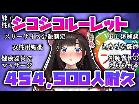 454,500（シコシコ）人耐久、えっっなことが起こるルーレット配信【鈴鹿詩子/にじさんじ】