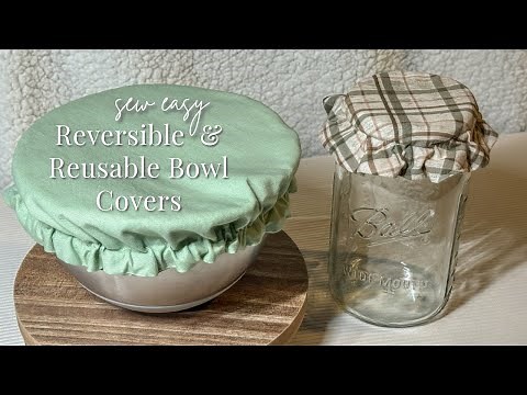How to sew a Reuseable Bowl Cover for bowls & jars - Easy Sewing Tutorial- Free Sewing Pattern