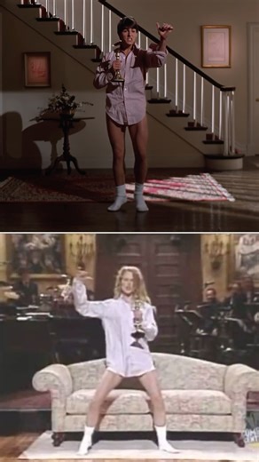 Cinema Encyclopedia on Instagram: "Nicole Kidman doing the famous Tom Cruise’s dance from “Risky Business” on an episode of SNL in 1993"