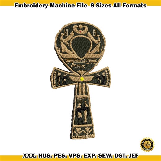 Egyptian Ankh Embroidery Design, Key of Life, Mythological Art (digital Download) - Etsy