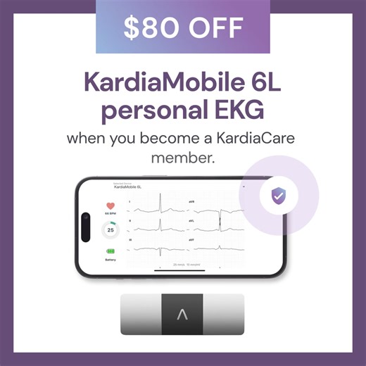 Save $80 on the most advanced personal EKG and get four EKG cardiologist reviews with KardiaCare. | Kardia by AliveCor