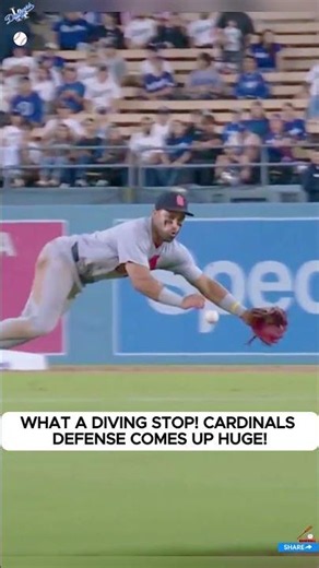 WHAT A DIVING STOP! CARDINALS DEFENSE COMES UP HUGE! | Pitch Perfect Highlights | #shorts #MLB #fyp