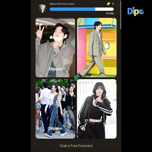 🚨 Dipe app is out. Download now. Get your postcard. #kpop #dipe #app #dispatch #postcard