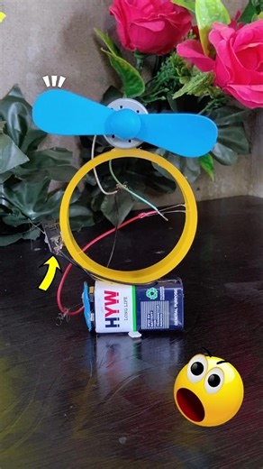 Dc Motor Mini fan 🥵school project dc motor #shorts #viral