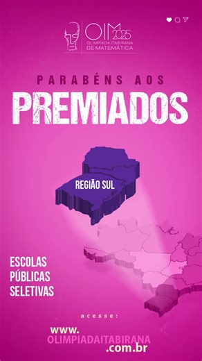 Os alunos das Escolas Públicas Seletivas transformaram desafios em resultados extraordinarios na OIM 2025. Rigor, preparo e excelência definem essa conquista. Que esse desempenho inspire ainda mais estudantes da região!