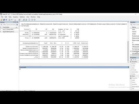 Multicollinearity in multiple linear regression under Stata: Variance Inflation Factor (VIF)