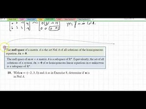 Math 2240 Section 2.8 Subspaces of Rn
