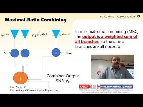 Maximal Ratio Combining Diversity Techniques Module 4 Wireless Communication Systems
