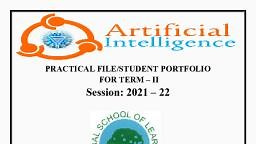 AI PRACTICAL FILE.pdf - Artificial Intelligence - Notes - Teachmint