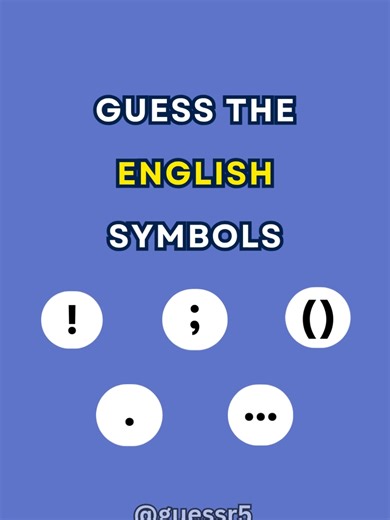 Guess the English Symbol Quiz! #guesstheenglishsymbol#gk #LearnOnTikTok #fyp #quiz #funquiz #trivia #generalknowledge #foryoupagе #gkquestion #englishgrammar