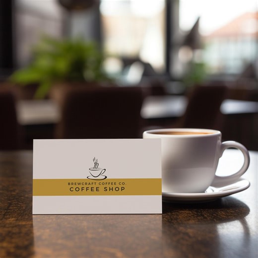 Coffee Business Card, Editable Canva Cafe Calling Card Template, Barista Business Card Design, Modern Coffee Shop Visiting Card - Etsy