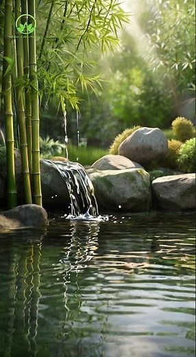 Pure Serenity – Gentle Bamboo Water Flow for Calm Mind 🌼 #watersounds #bamboo1 #relaxin