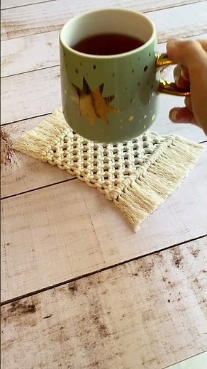 Cómo hacer un posavasos en macramé ✨ | Tutorial gratis paso a paso #manualidades #shorts
