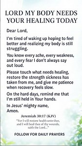Powerful Healing Prayer | Lord, My Body Needs Your Healing Today #healing #spiritualhealing