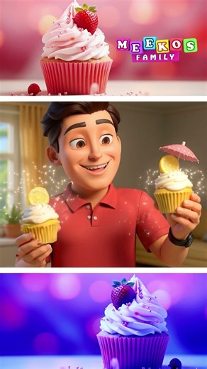 I Love Cupcakes, Delicious Cupcakes Song #meekosfamily #shorts #kidssong #nurseryrhymes