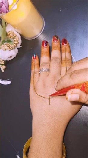 aasan mehandi tric#youtube #mehndi #braidal #best #beautiful #YouTube shorts