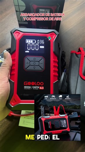 Arrancador de Batería y Compresor de Aire Gooloo