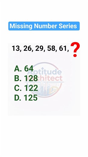 Missing Number Series for SSC, RRB, WBPSC #shorts #shortsfeed