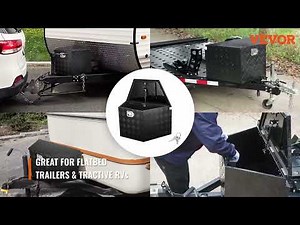 VEVOR Trailer Tongue Box - Ultimate Tool Storage for RVs & Trucks! Weatherproof & Secure!