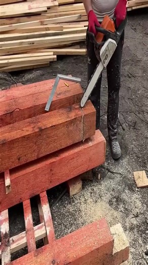 Perfect wooden column frame cutting skill tips | Handmade construction