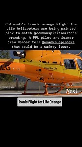Colorado’s iconic orange Flight for Life helicopters are being painted pink to match @commonspirithealth’s branding. A FFL pilot and former crew member tell @evankruegelnews that could be a safety issue. #aviation #aviationsafety #airambulance #denver #colorado #denvernews | Kyle Clark