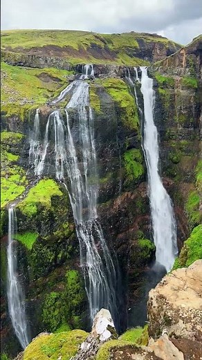 Breathtaking Iceland Adventure: Hike to One of Europe's Tallest Waterfalls 🌊🌲 #Travel #IcelandHiking