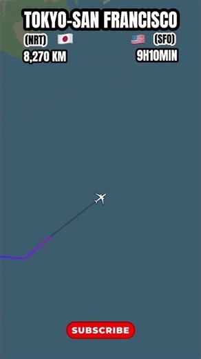 Tokyo 🇯🇵 to San Francisco 🇺🇸 Flight Route ✈️ (Japan Airlines) #aviation #travel #japan #usa