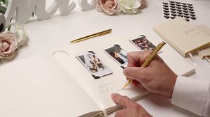 Personalized Wedding Book Set with Guestbook Vow Books (Design 1) - Custom Large 11.5 x 8.5 Guest Signin Book, 5.75 x 4 Vow Books for Marriage Ceremony Reception, Gift for Engaged Couple, Eggshell