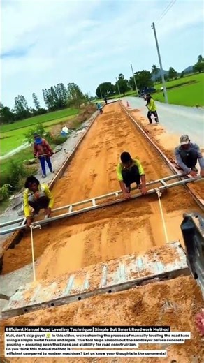 Efficient Manual Road Leveling Technique | Simple But Smart Roadwork Method.