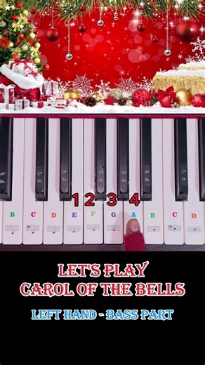 Carol of the Bells ✟🎄 #pianotutorial #piano #christmas