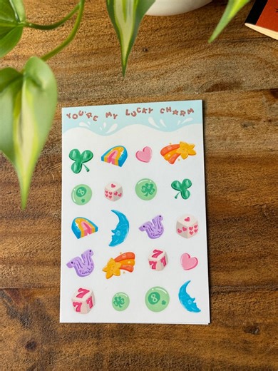 Mini Lucky Charm Vinyl Sticker Sheet, 20 Mini Stickers, Retro Nostalgic Accesory for Planner, Notebook, Kindle - Etsy
