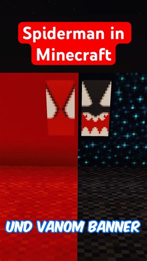 #shorts #minecraft Spiderman Venom Banner in Minecraft Tutorial