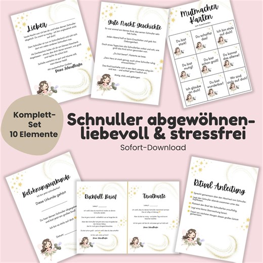 Pacifier Fairy Printable Set | Loving Pacifier Weaning | Certificate, Letter, Cards & Ritual Instructions | Instant Download - Etsy