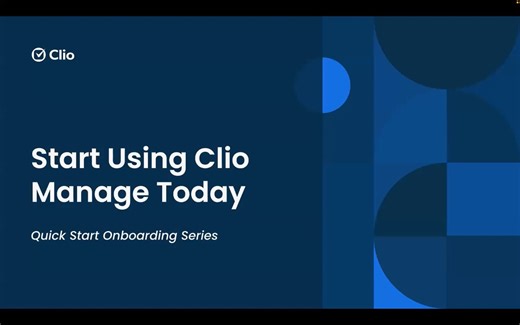 Start Using Clio Manage Today