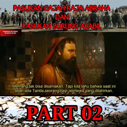 726K views · 16K reactions | Part 02 Kelahiran Nabi Muhammad SAW Pasukan gajah Raja Abrahah vz burung ababil... #kisahsejarah #jangkauanluas semua orang #KisahNabiMuhammadSAW | Eneng Laila VLOG | Facebook