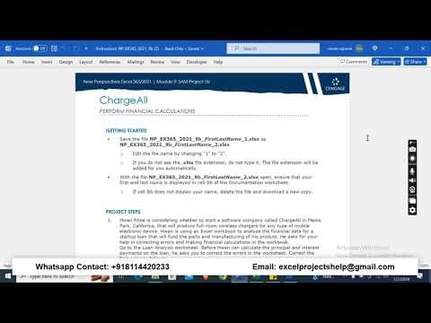 New Perspectives Excel 365/2021 | Module 9: SAM Project 1b ChargeAll