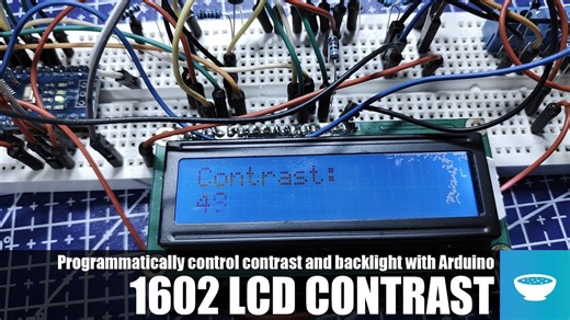 Adjust 1602 LCD contrast easily with Arduino simple Arduino tutorial